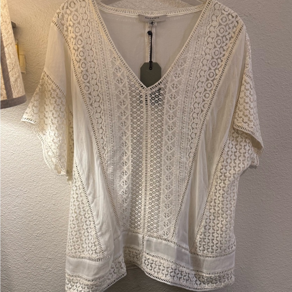 All Saints White Blouse